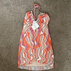 Show Me Your Mumu Pink & Orange Patterned Dress, NWT
